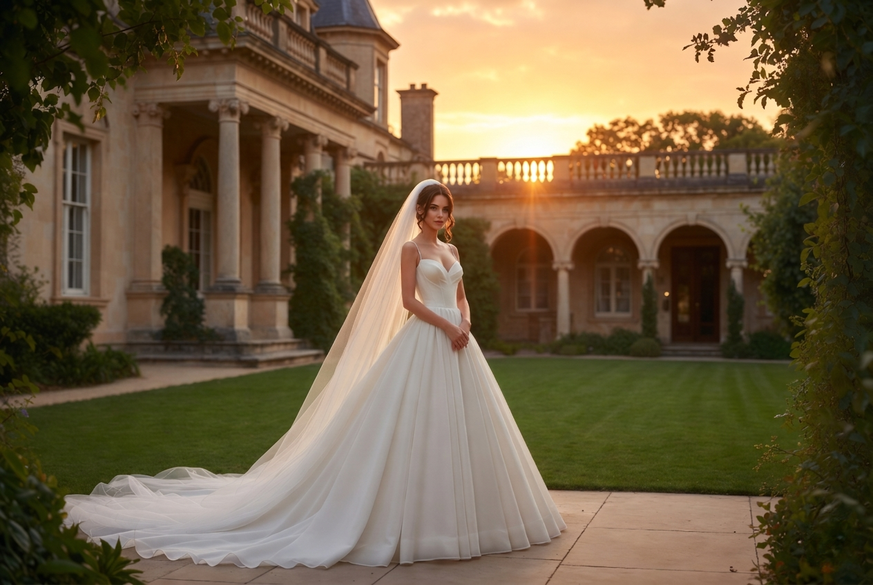 İnci - İskenderun Klasik Tesettür Gelinlik Modeli